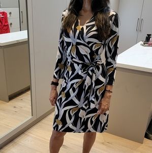 Printed Long Sleeve Dress